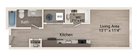 a floor plan of a bedroom apartment